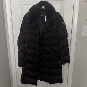 Tahari Black Puffer Coat